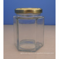 Glass Jar, Food Jar (Hexagonal, 190ml)